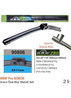 RBW 90806 Bmw 7 Series (F01, F02, F03, F04) 2008-2015 Front Wiper Set  - Image 3