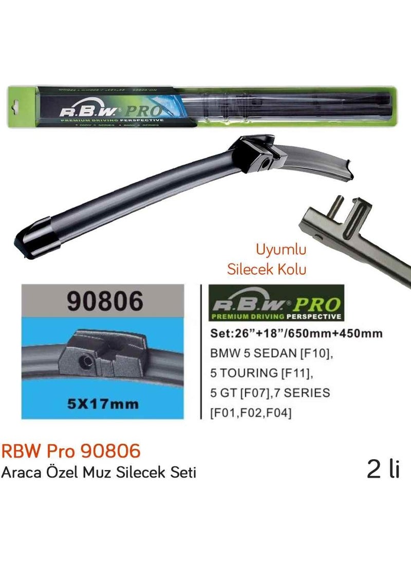 RBW 90806 Bmw 7 Series (F01, F02, F03, F04) 2008-2015 Front Wiper Set  - Image 3
