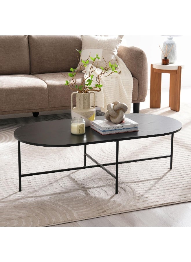 Pan Home Galicia Coffee Table Melamine - Black  - Image 3