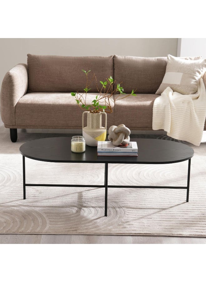 Pan Home Galicia Coffee Table Melamine - Black  - Image 4