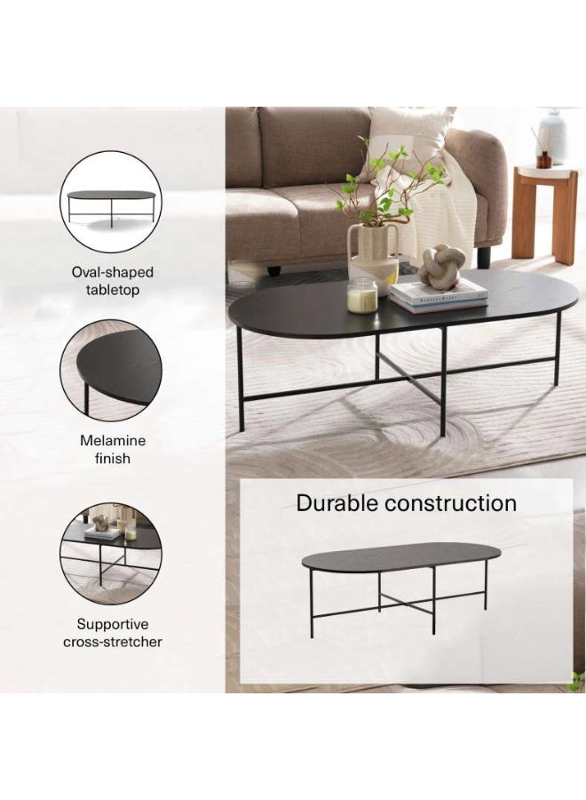 Pan Home GALICIA COFFEE TABLE MELAMINE - BLACK - Image 4