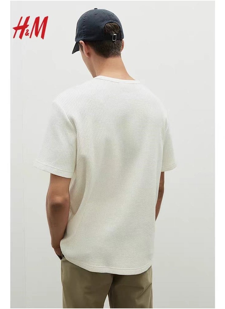 H and M - New HM Casual Loose Cotton Short Sleeved Shirt - Image 1