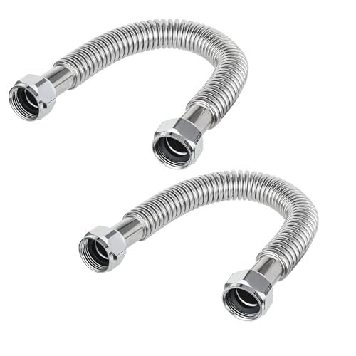 EFIELD Pack of 2 EFIELD 24inch 34 FIP x 34 FIP Flexible Stainless Steel Corrugated Hose Connector for Water Heater Water SoftenerHOSE040 - Image 3