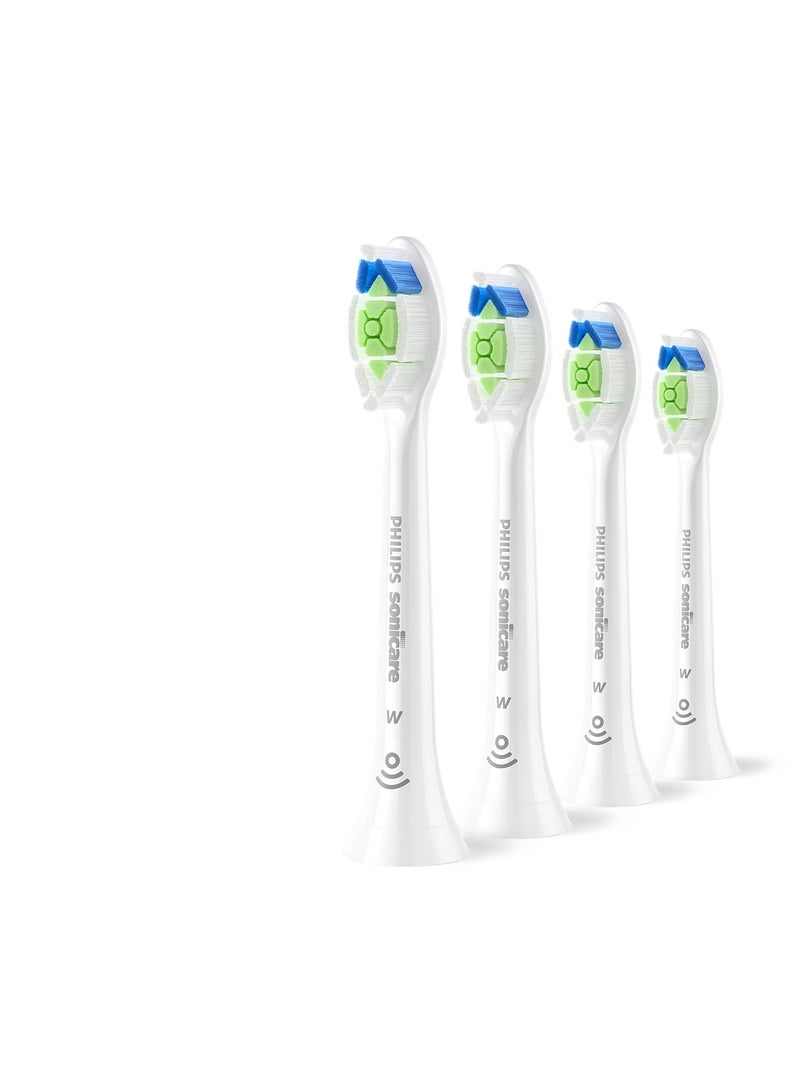 W2 Optimal White sonic toothbrush heads Medium Soft. Includes 4 Brush Heads white colour.