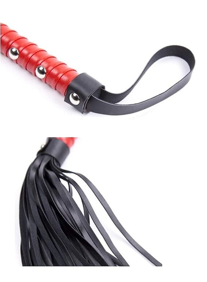 Bukela 2 Piece Leather Horse Whip Faux Leather Whip Handle for Outdoor Sports Horse Riding Training Whip - Image 4