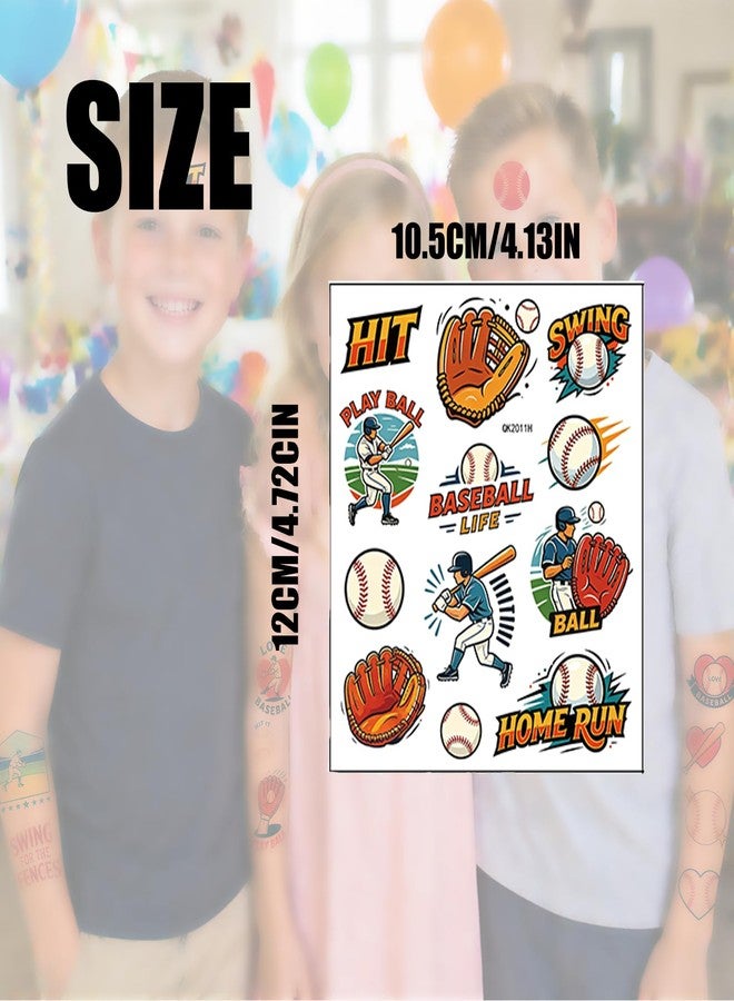PPVWEY 126 PCS Baseball Temporary Tattoos for Kids, Sports Themed Tattoos Stickers for Birthday Party Supplies, Fun Fake Tattoos for Boys Girls Summer Olympic Gifts - Image 5