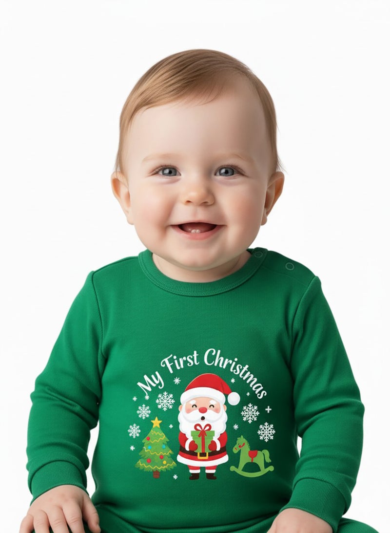 babyqlo My First Christmas Santa and Tree Unisex Romper - Image 3