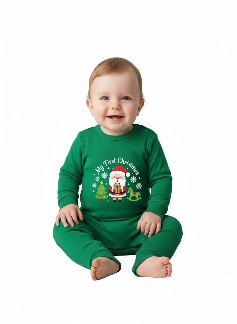 babyqlo My First Christmas Santa and Tree Unisex Romper