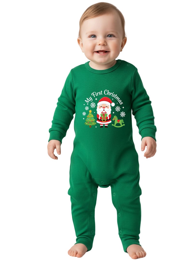 babyqlo My First Christmas Santa and Tree Unisex Romper - Image 2