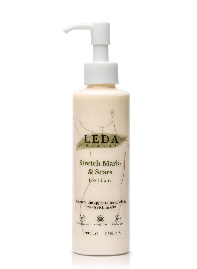 Leda Stretch marks & Scar lotion / Helps Reduce the Appearance of Old & New Stretch Marks / Deep Moisturizing &Skin Tone Evening / 200ml - Image 1