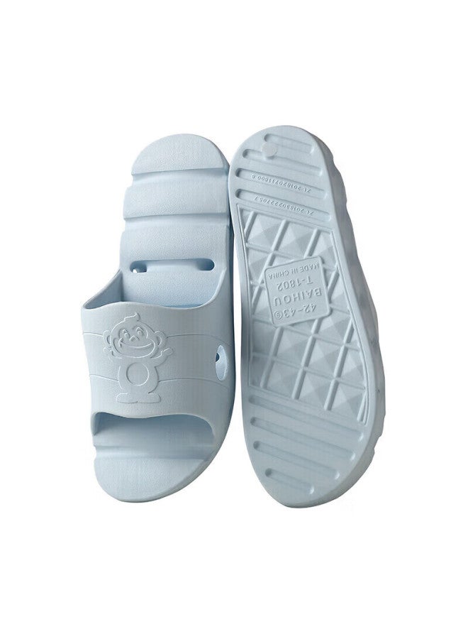 Baihou Side-draining Summer Wear-resistant Home Bathroom Quick-drying Indoor Slippers For Men And Women, 1802 Light Blue 40-41 - Image 3