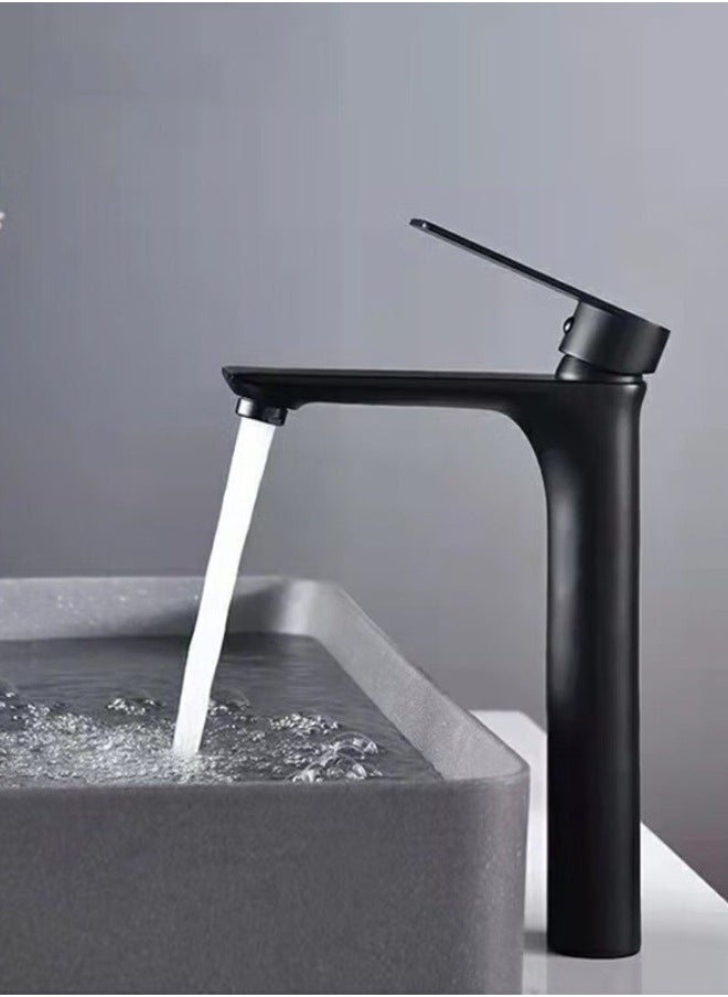 Generic - Bathroom Taps Black Tall Basin Mixer Washroom Sink Faucets Factory - Image 1