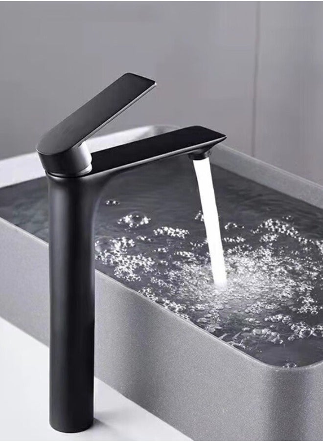 Generic - Bathroom Taps Black Tall Basin Mixer Washroom Sink Faucets Factory - Image 1