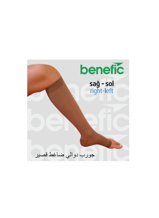 جوارب دوالي تحت الركبه مرنه بأصابع مفتوحه(30-40)ملم زئبقي