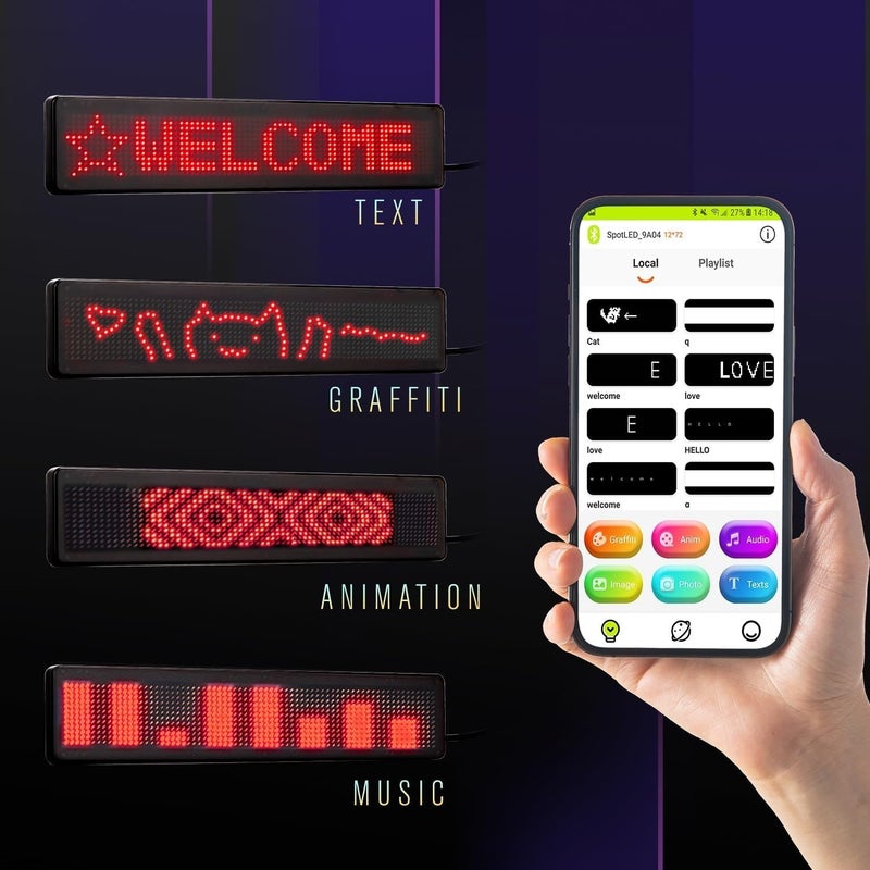 "Smart LED Display Board: Add an imminent touch of art to your cart and your residence!" - Generic - Image 3