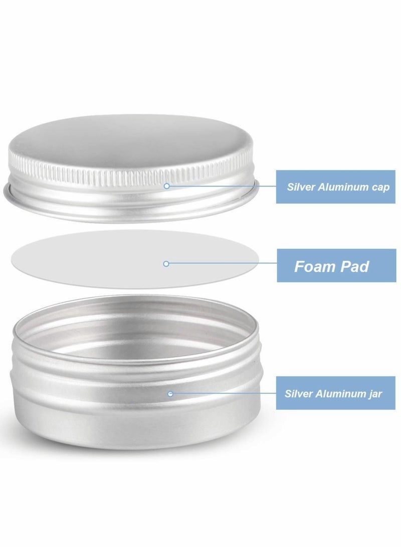 Barakah Round Aluminum Metal Tin Storage, 24 Pcs Jar Containers with Secure Screw Top Lids - Image 3