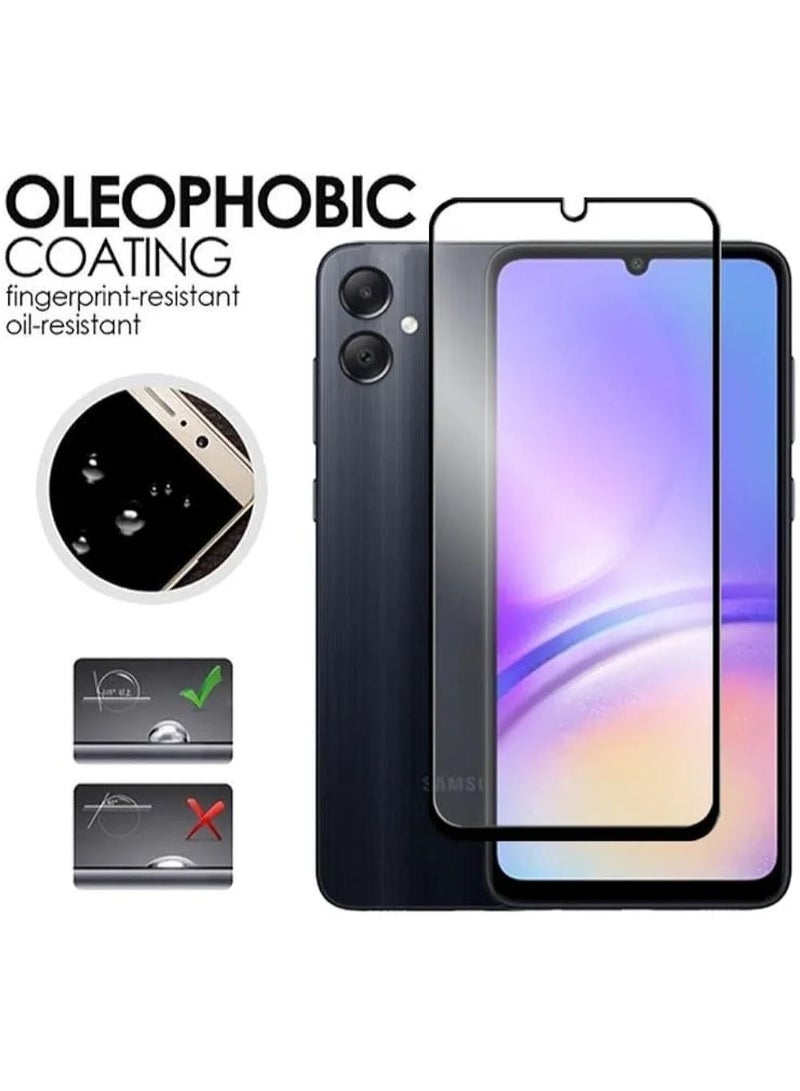 Denx Screen Protector for Samsung Galaxy A06 With Black Edge, Anti-Scratch, High Transparency, Anti-fingerprint, Anti Smudge, Premium Screen Protector Tempered Glass For Galaxy A06 - Image 3