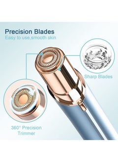 انوبيوت رؤوس بديلة لإزالة شعر الوجه للنساء من الجيل الثاني، هالة مزدوجة مثالية لإضفاء لمسة نهائية خالية من العيوب من الجيل الثاني لإزالة شعر الوجه، عبوة من 4 قطع مطلية بالذهب عيار 18 قيراطًا  - Image 4