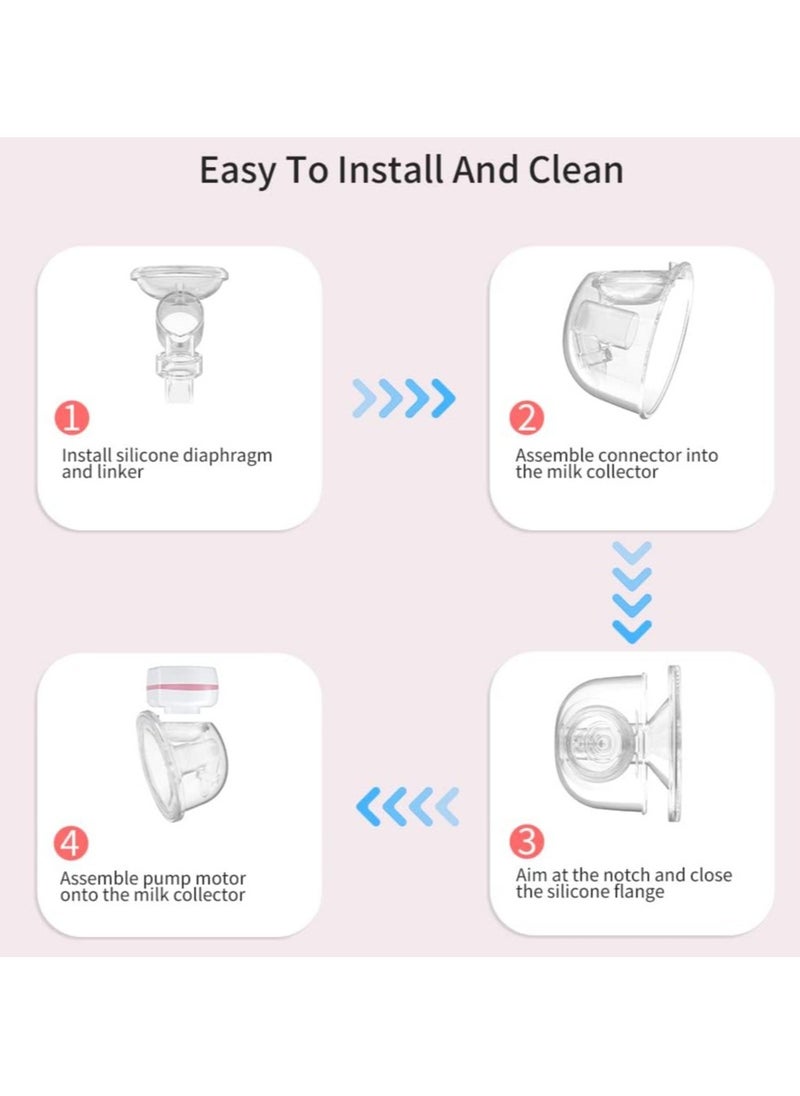 Generic - Set Of 2 Brest pump portable hands free breast milk collector fully automatic electric - Image 1