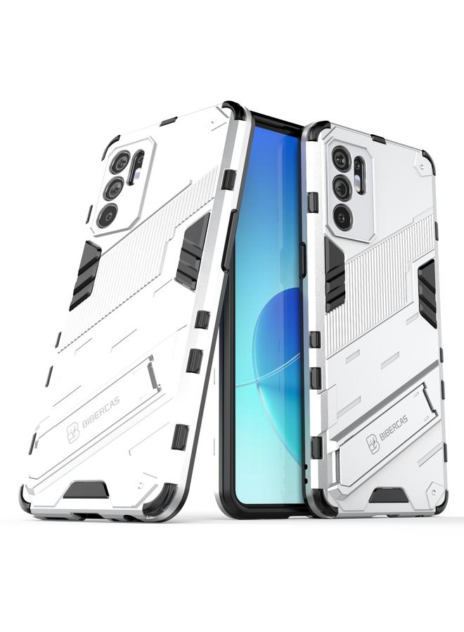 اس-توب جراب لهاتف OPPO Reno6 4G Punk Armor 2 في 1 PC + جراب TPU مقاوم للصدمات مع حامل غير مرئي - Image 2