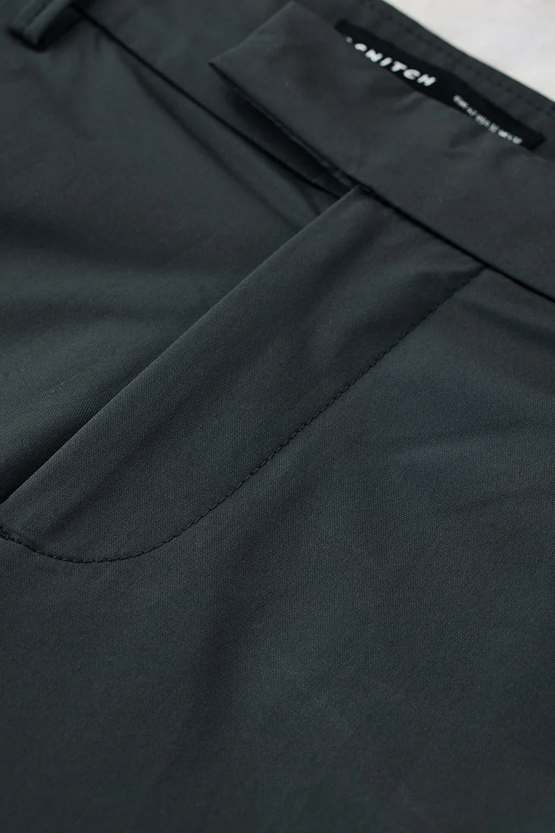 SNITCH Grey 100% Elastomultiester Stretch Slim Fit Chinos for Men | Best Price UAE