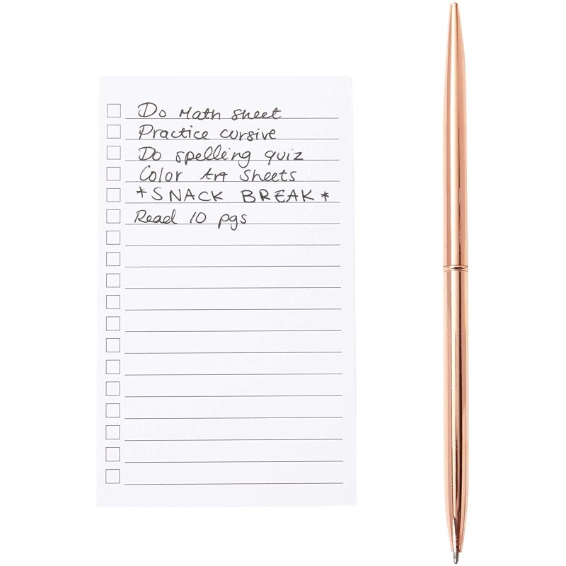 Okuna Outpost Note Cards - Vertical Index Card Layout for Task Management - Check Box To-Do Slip for Task Tracking - Durable Paper Stock To do Pad for Versatile Notes - Bulk, 3 x 5 in, White - Image 5