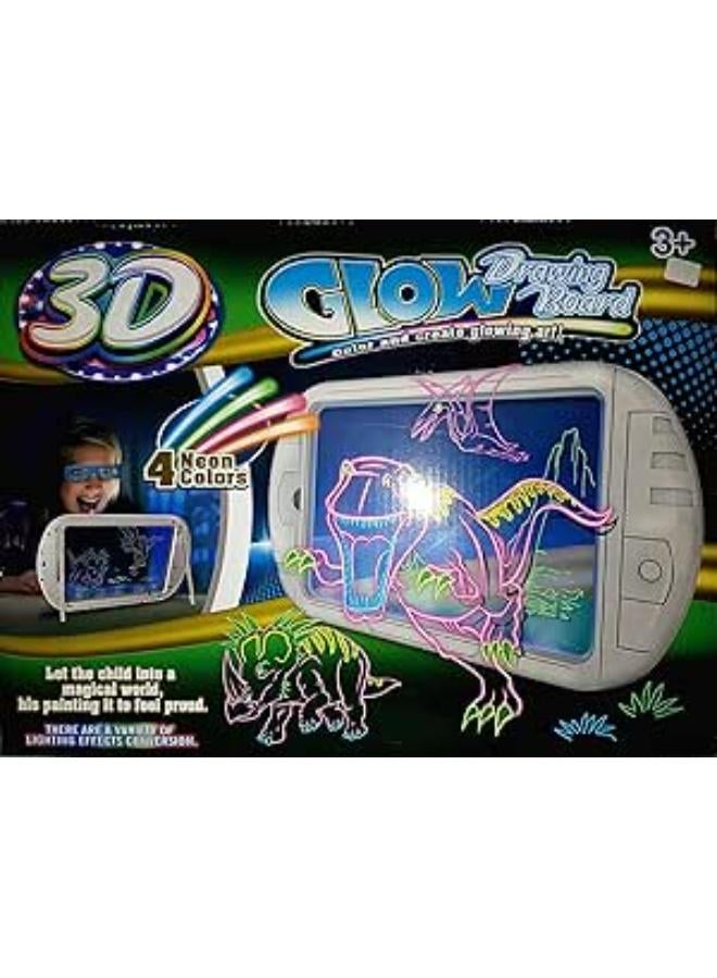 Glow 3D Drawing Board Includes special glasses, papers and colors , 2725605522785