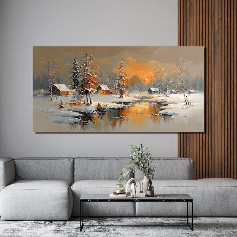 EMODA Nature Coastal Wall Art 60x120 cm Framed – Modern Framed Landscape Canvas Print | Large Framed Canvas Print for Living Room Bedroom Home Office Wall Decoration – Premium Quality Artwork for Modern Interior Styling - Image 5