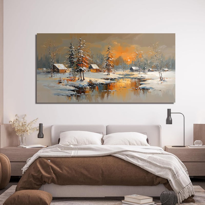 EMODA Nature Coastal Wall Art 60x120 cm Framed – Modern Framed Landscape Canvas Print | Large Framed Canvas Print for Living Room Bedroom Home Office Wall Decoration – Premium Quality Artwork for Modern Interior Styling - Image 2