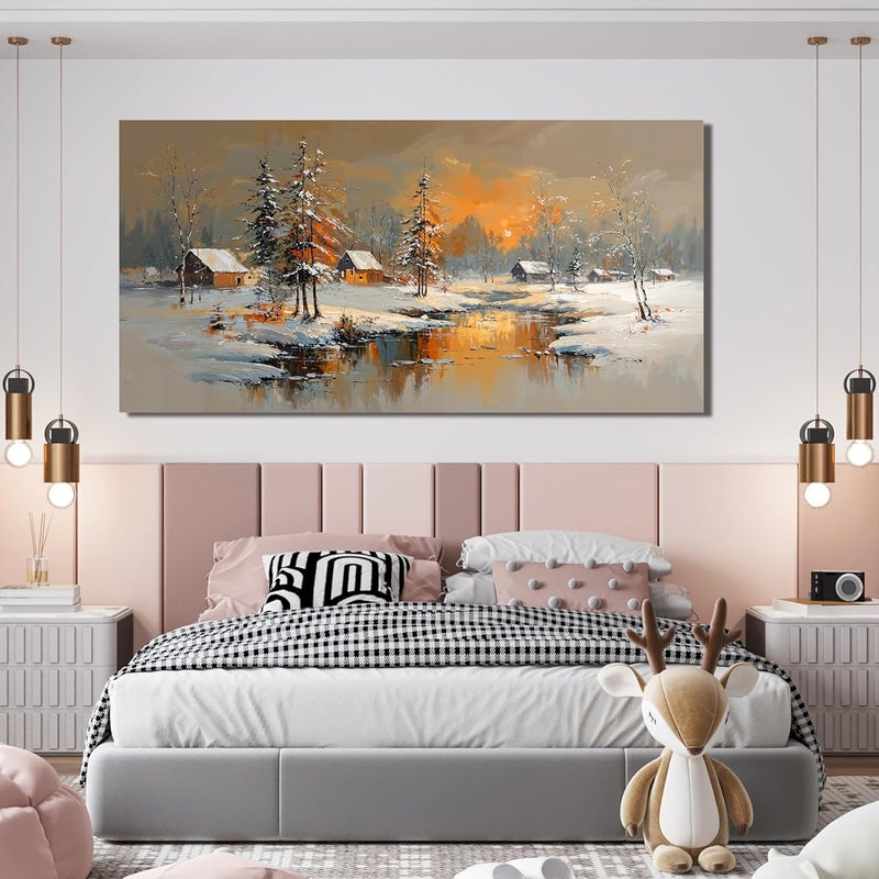 EMODA Nature Coastal Wall Art 60x120 cm Framed – Modern Framed Landscape Canvas Print | Large Framed Canvas Print for Living Room Bedroom Home Office Wall Decoration – Premium Quality Artwork for Modern Interior Styling - Image 4