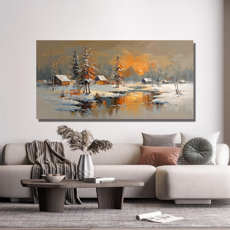 EMODA Nature Coastal Wall Art 60x120 cm Framed – Modern Framed Landscape Canvas Print | Large Framed Canvas Print for Living Room Bedroom Home Office Wall Decoration – Premium Quality Artwork for Modern Interior Styling - Image 3