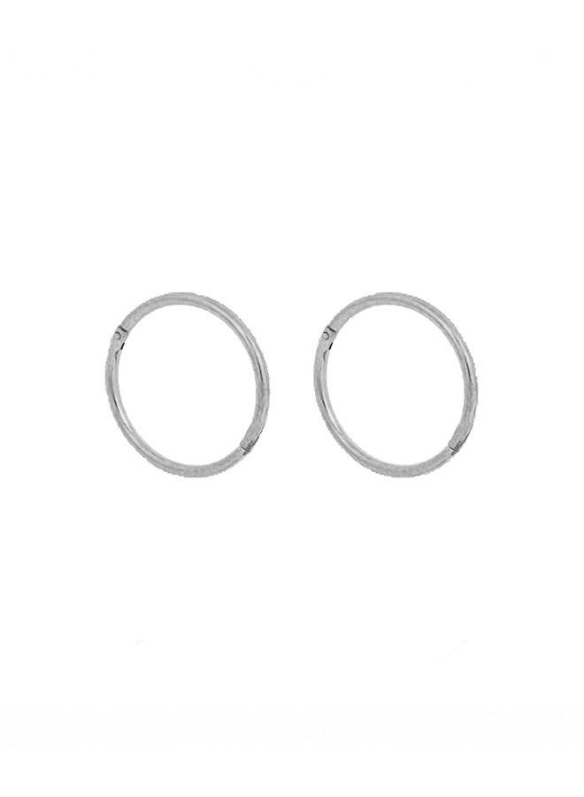 Studex Smooth Hinged Hoops Allergy Free Stainless Steel Ear Studs - Image 1