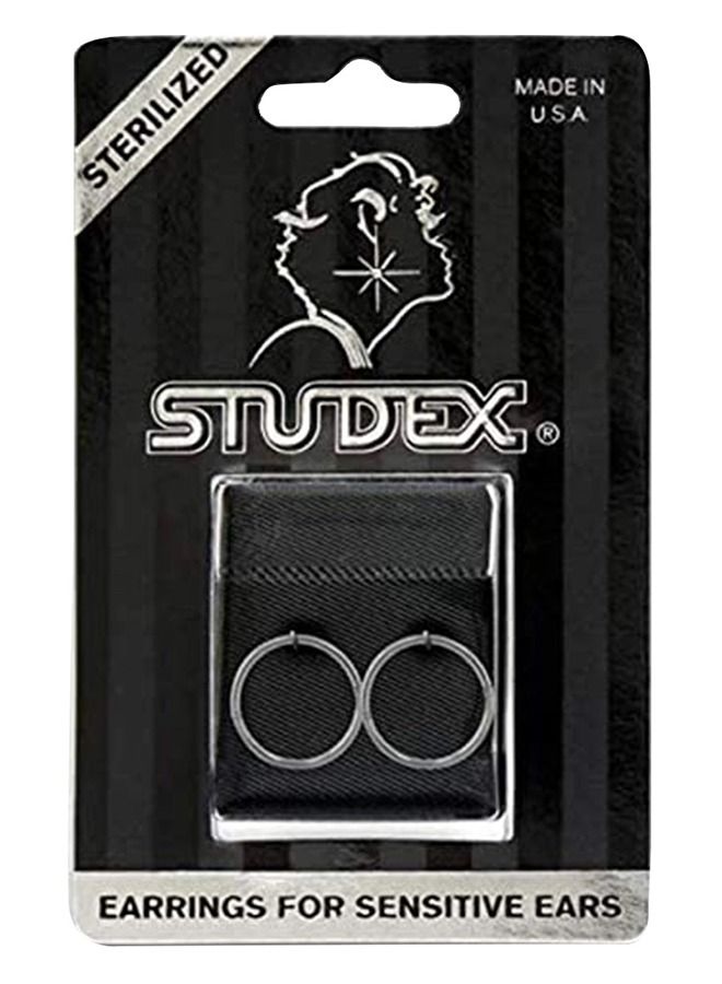 Studex Smooth Hinged Hoops Allergy Free Stainless Steel Ear Studs - Image 2