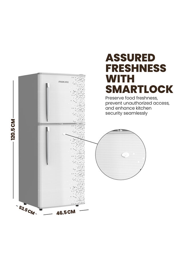 NIKAI 170L Gross / 112L Net, Double Door Refrigerator With Vegetable Crisper And Adjustable Glass Shelves, Convenient Defrosting And Temperature Control, Ideal For Kitchen, Bedroom, Office And Hotels 170 L 294 kW NRF170DN3M Grey - Image 5