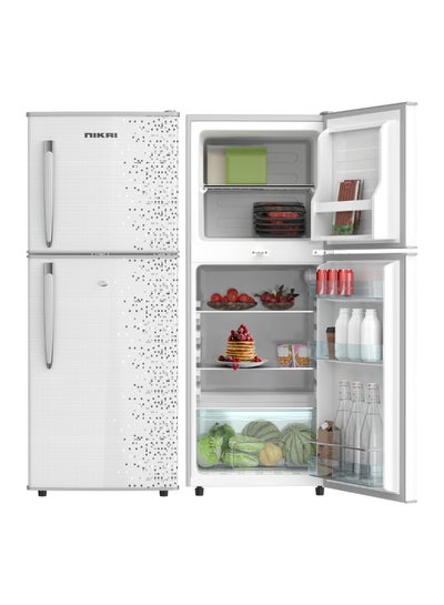 NIKAI 170L Gross / 112L Net, Double Door Refrigerator With Vegetable Crisper And Adjustable Glass Shelves, Convenient Defrosting And Temperature Control, Ideal For Kitchen, Bedroom, Office And Hotels 170 L 294 kW NRF170DN3M Grey