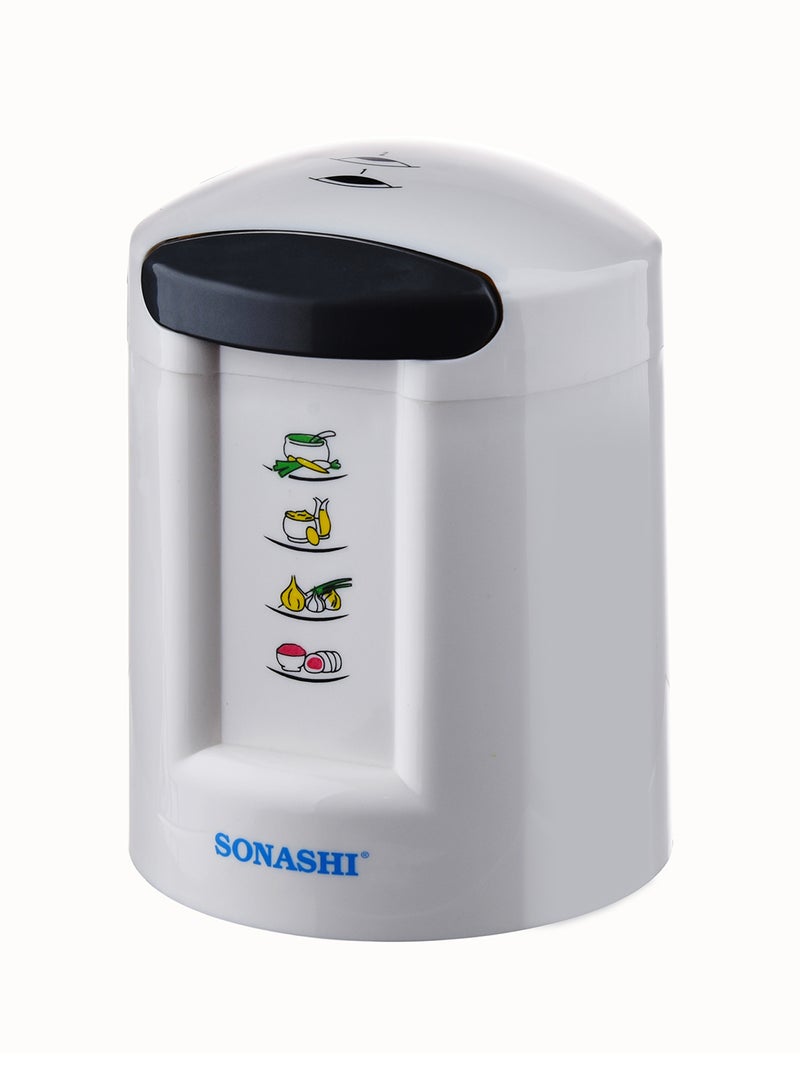 SONASHI Kitchen Chopper with Unbreakable PC Jar | Double Stainless Steel Blades Mincer with 2 Speeds | Overheat Protection and Safety Lock System | Chopping, Dicing & Mincing 500 ml 300 W SMC-22 White - Image 4