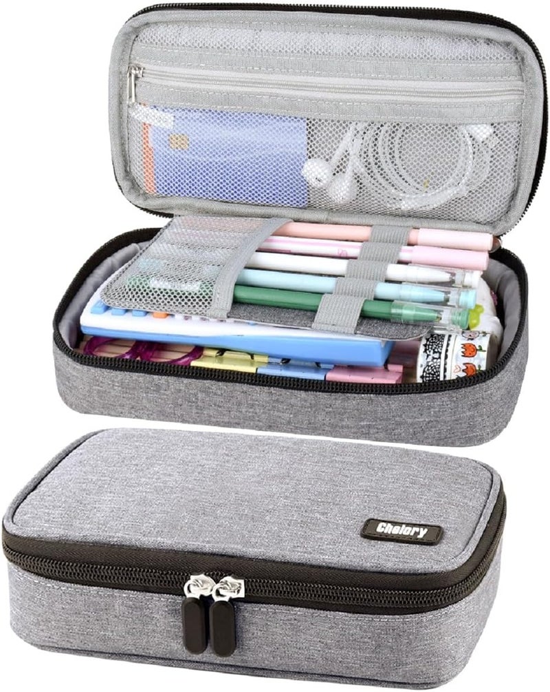 Chelory Big Capacity Pencil Case Large Pencil Bag Pouch Pen Case Pencil Marker Holder Stationery Storage Makeup Bag for Office Supplies Adults - Image 1