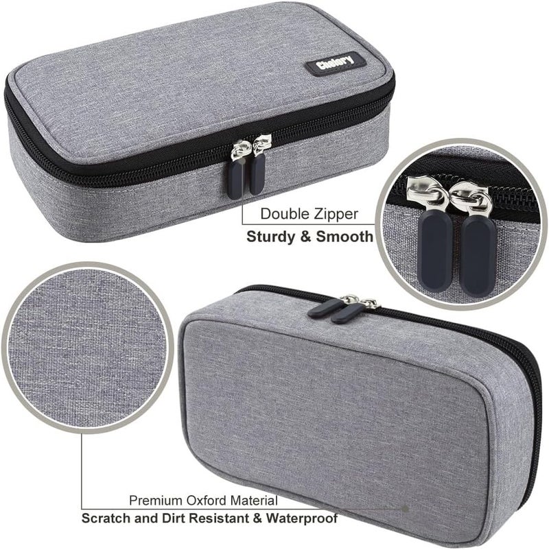 Chelory Big Capacity Pencil Case Large Pencil Bag Pouch Pen Case Pencil Marker Holder Stationery Storage Makeup Bag for Office Supplies Adults - Image 4