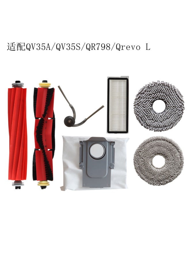 Roborock QV35A QV35S QR798 QRevo L Vacuum Cleaner Accessories Roller Brush Side Brush Filter Mop Dust Bag - Image 2