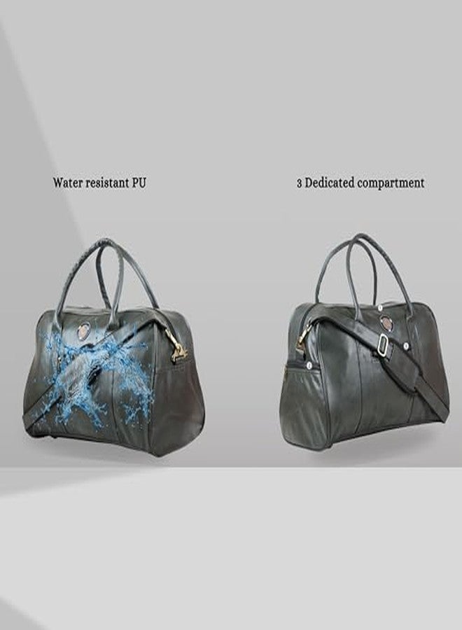 Ligo PU Duffle Bag | Duffel Bag for Travel | Duffel Luggage Bag for Travel 33 Liter | Travel Bag | Green - Image 5