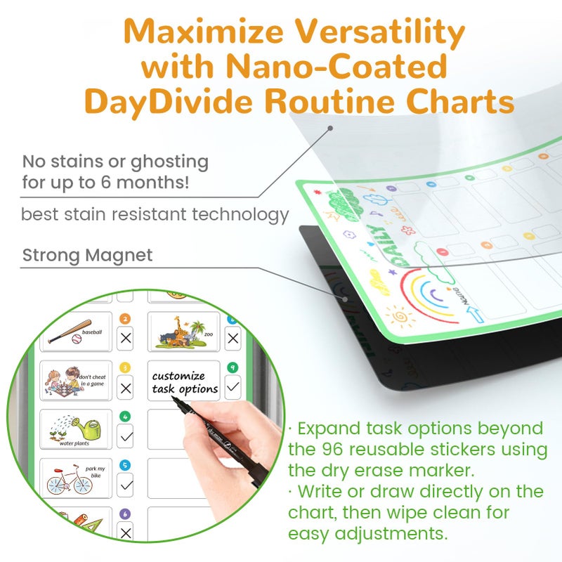 JJPRO Magnetic Bedtime/Morning/Daily Routine Chart for Kids with Reward Jar-Morning Routine Chart,Daily Checklist Reward Chart for Toddlers,Reward Jar for Kids,Cute Visual Schedule Board for Home - Image 5