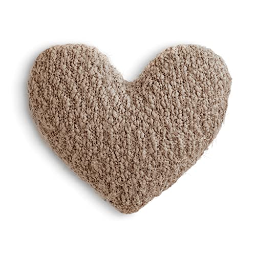 DEMDACO Pale Pink Soft Heart Shaped 10 x 11 inch Plush Polyester Decorative Throw Giving Pillow - Image 2