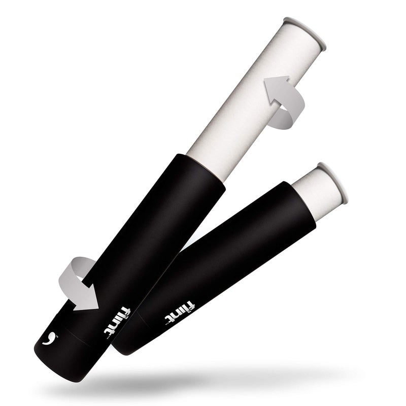 Flint Retractable Lint Roller, Refillable, 30 Sheets, Black - Image 1
