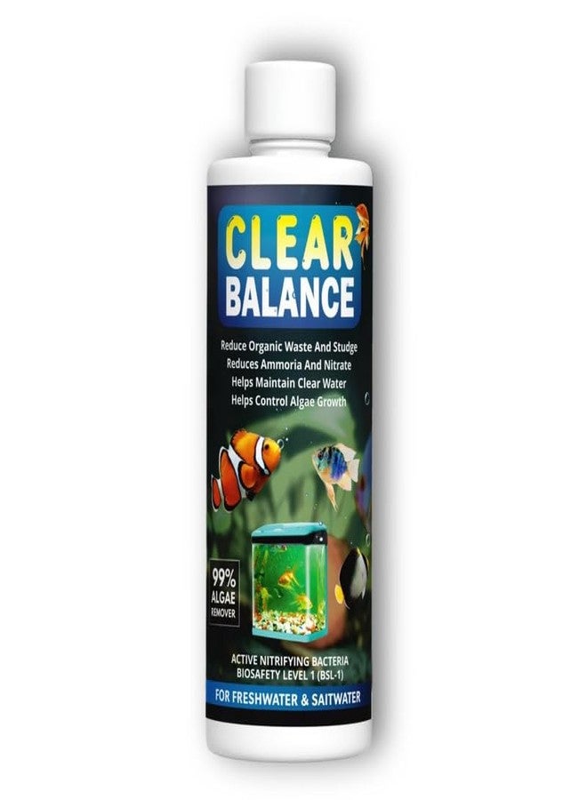 VISIONEX Clear Balance Aquarium Cleaning Liquid | Reduce Organic Waste | Fishtank Water Cleaner and Control Algae Growth | Stress Relief | Natural Aquarium Water Conditioner (1) - Image 1