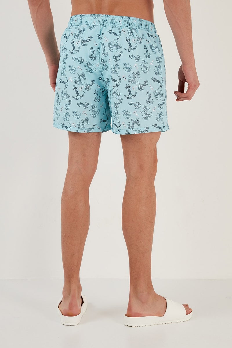 Buratti Patterned Swim Shorts with Waistband Pocket Swimsuit Short Men's Swimsuit Short 380M477  - Image 4