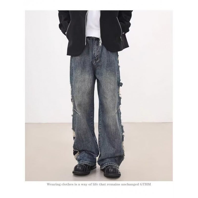 Unisex Classic Denim Jeans Loose Fit Daily Outdoor Wear - Image 4