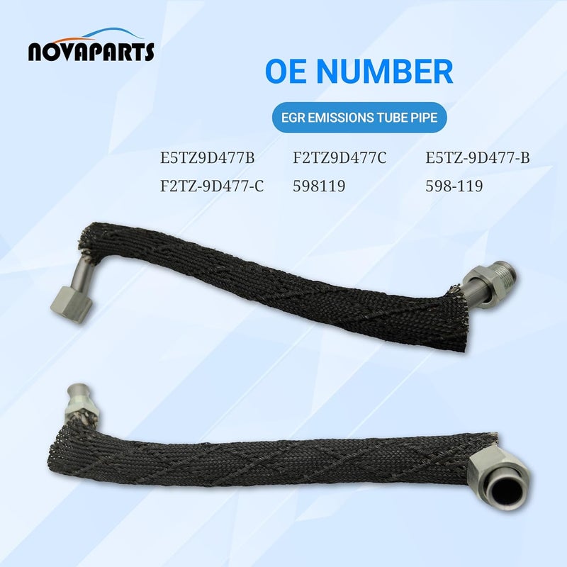 NOVAPARTS EGR Emissions Tube Pipe 598-119 for Ford F-150 F-250 E-150 E-250 Bronco (1985-1995) - Image 3