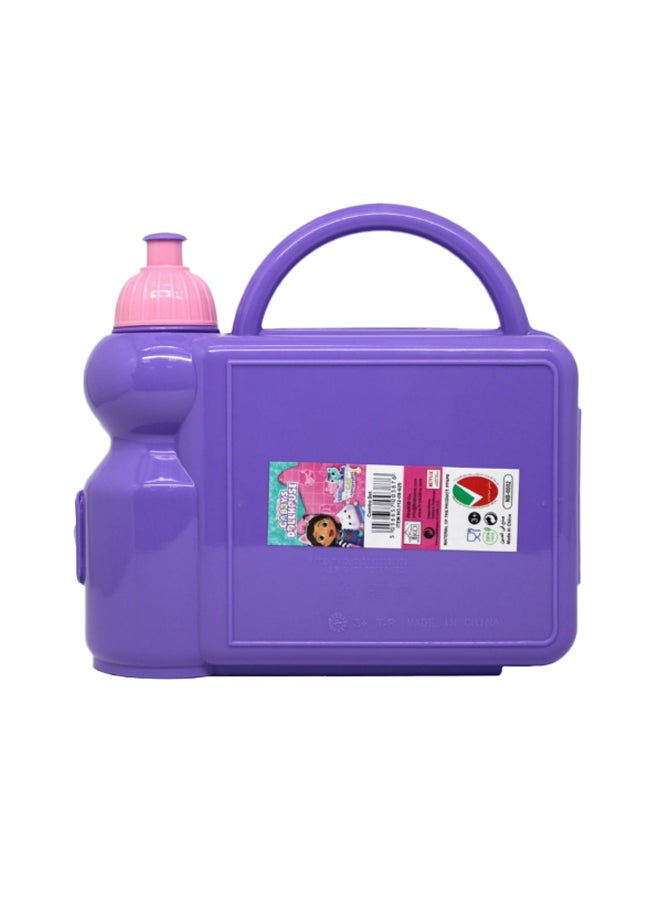 Gabby's Dollhouse High Quality Lunch Box and Water Bottle Combo Set Violet 30.48 x 19.5 x 20.9 cm 112-09-025 - Image 3