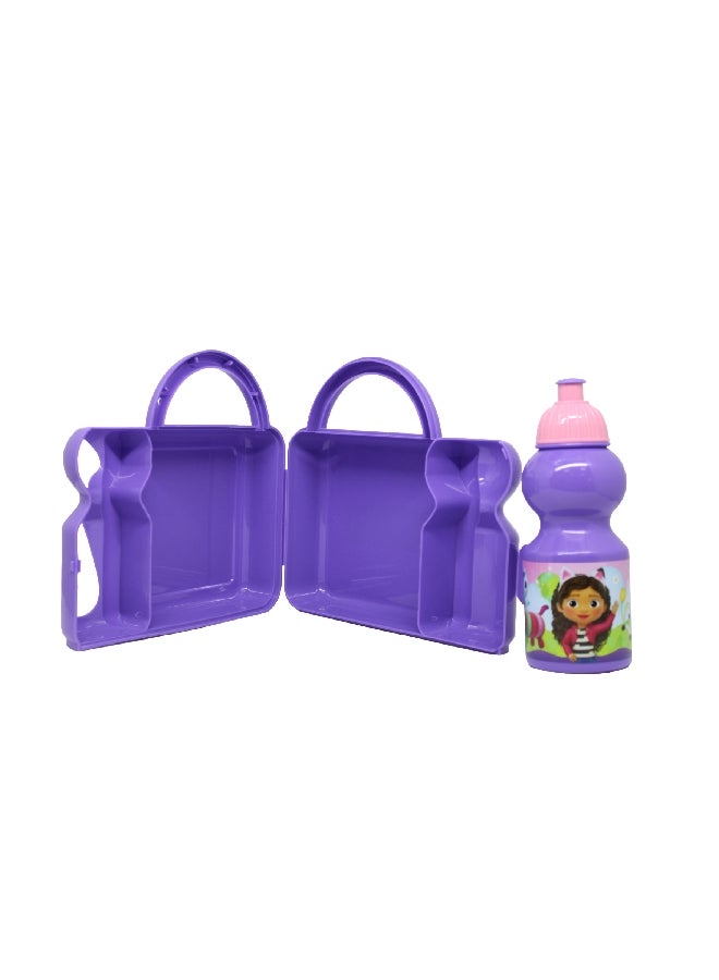 Gabby's Dollhouse High Quality Lunch Box and Water Bottle Combo Set Violet 30.48 x 19.5 x 20.9 cm 112-09-025 - Image 2
