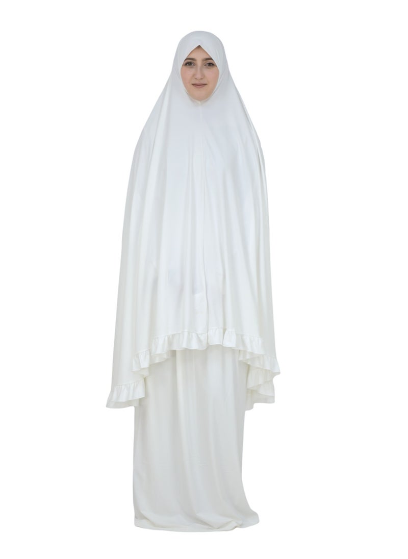 DAMAS COLLECTION - Two Piece Islamic prayer dress women the Long - Prayer Clothes for Women - Prayer Abaya For women - Jilbab 2 piece, Umrah essentials for women - Prayer set - Image 1